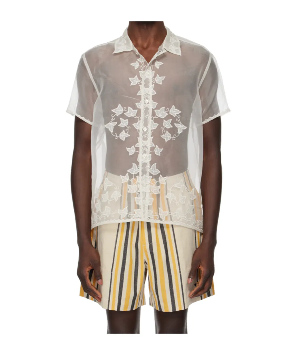 Ivy Embroidered Sheer Shirt