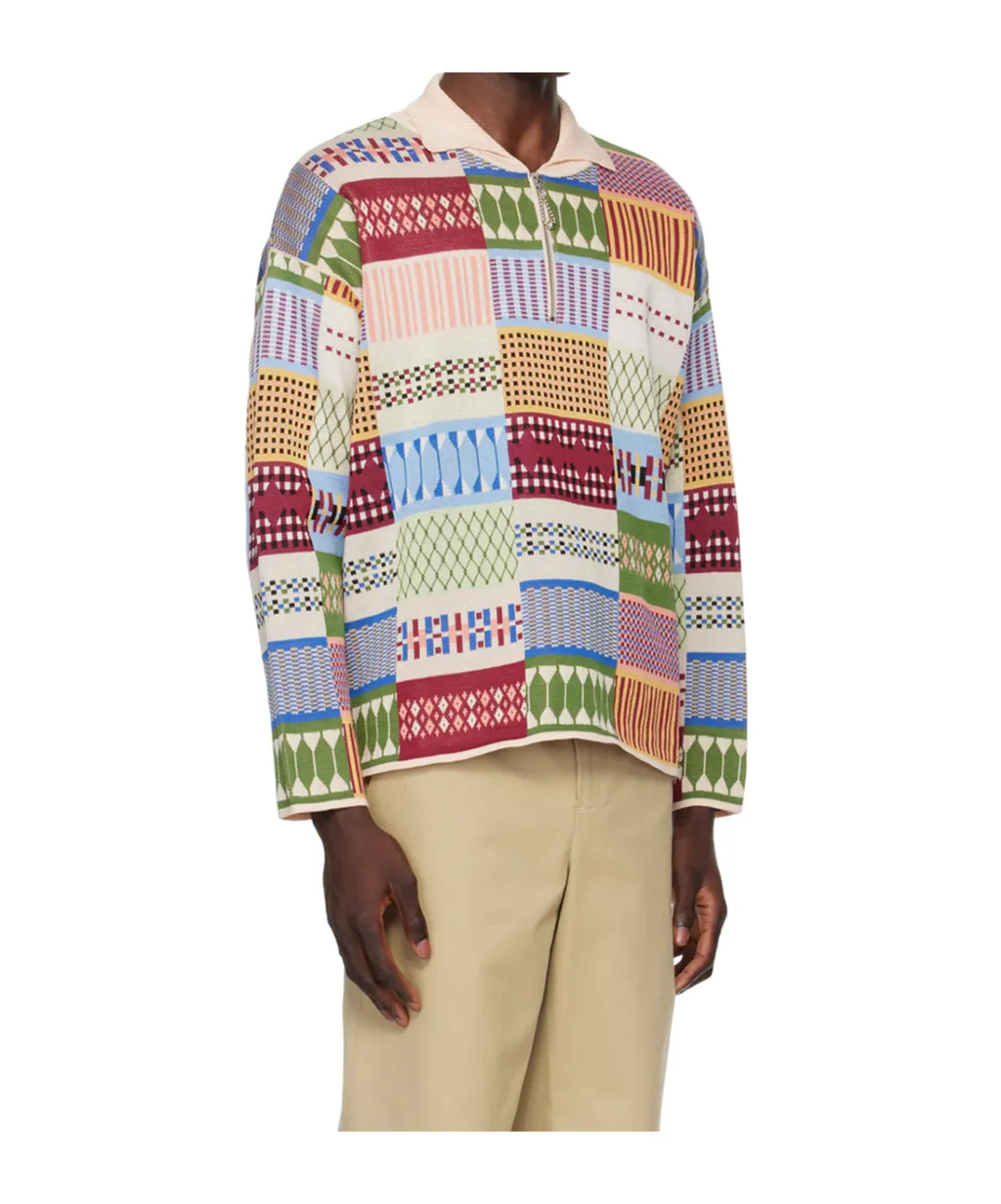 Sampler Geometric-Print Polo Jumper