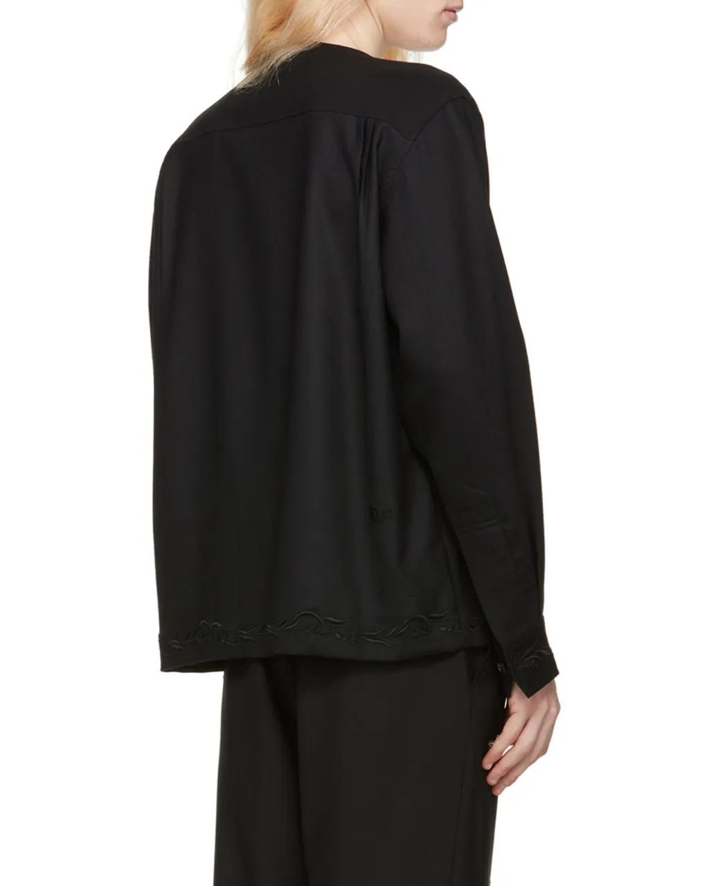 Dumas Floral-Embroidered Twill Overshirt