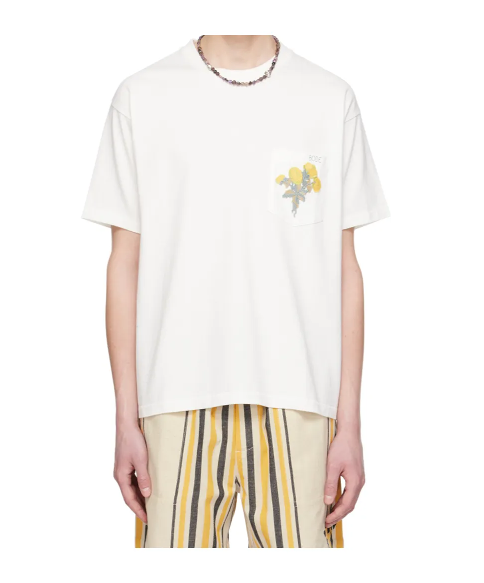 Flower Logo-Embroidery T-Shirt