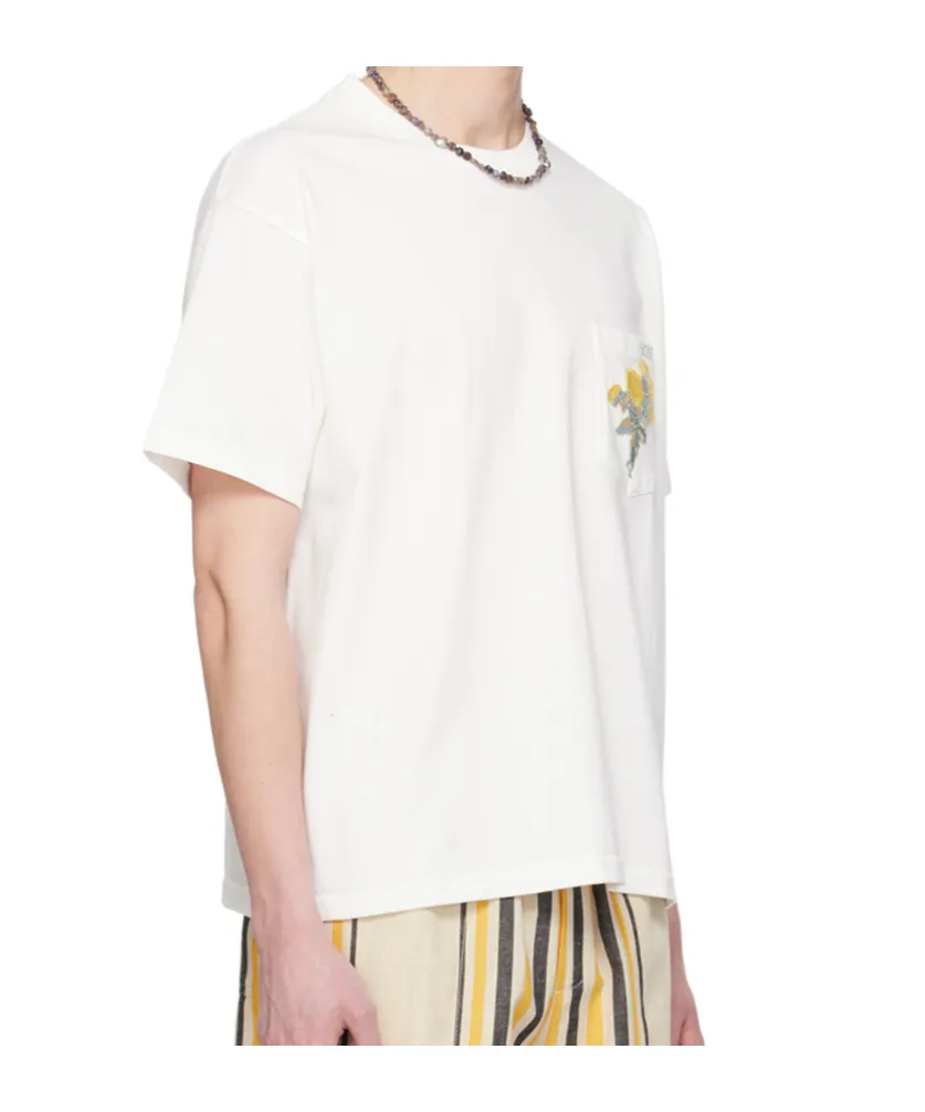 Flower Logo-Embroidery T-Shirt