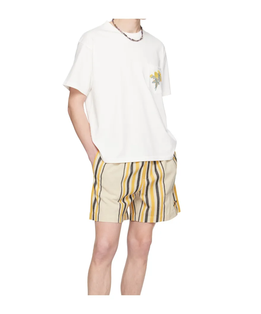 Flower Logo-Embroidery T-Shirt