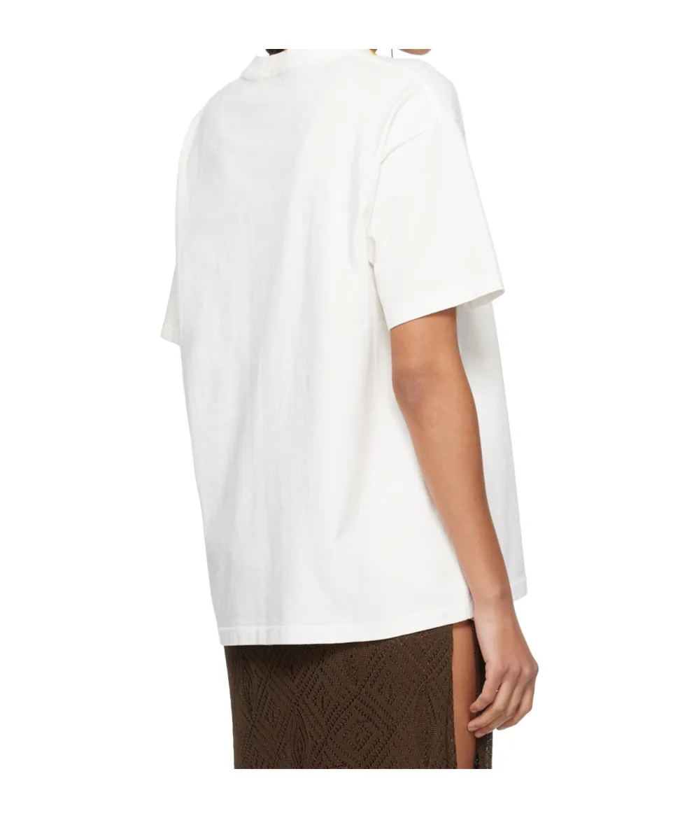 Flower Logo-Embroidery T-Shirt