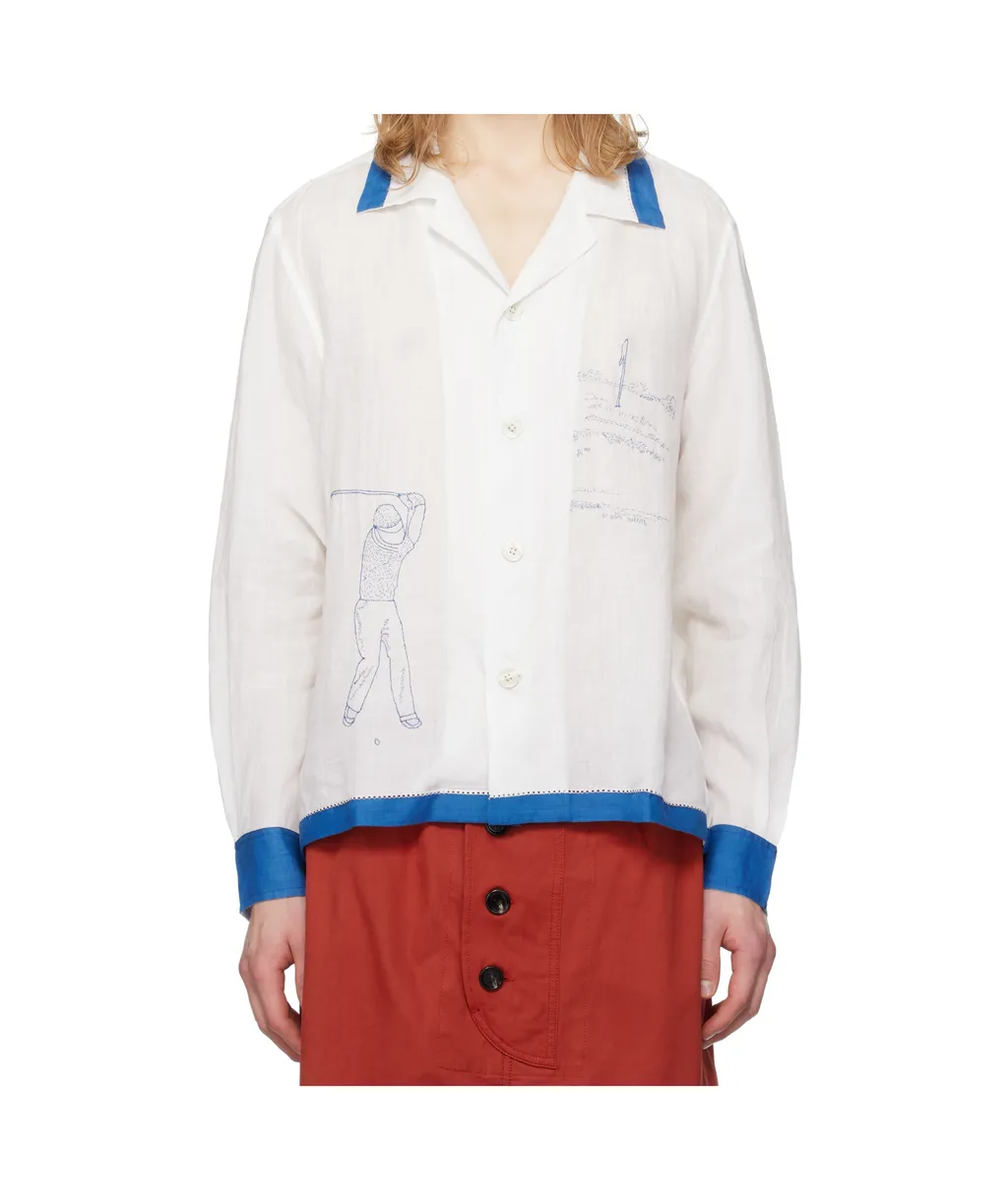 Embroidered Linen Shirt