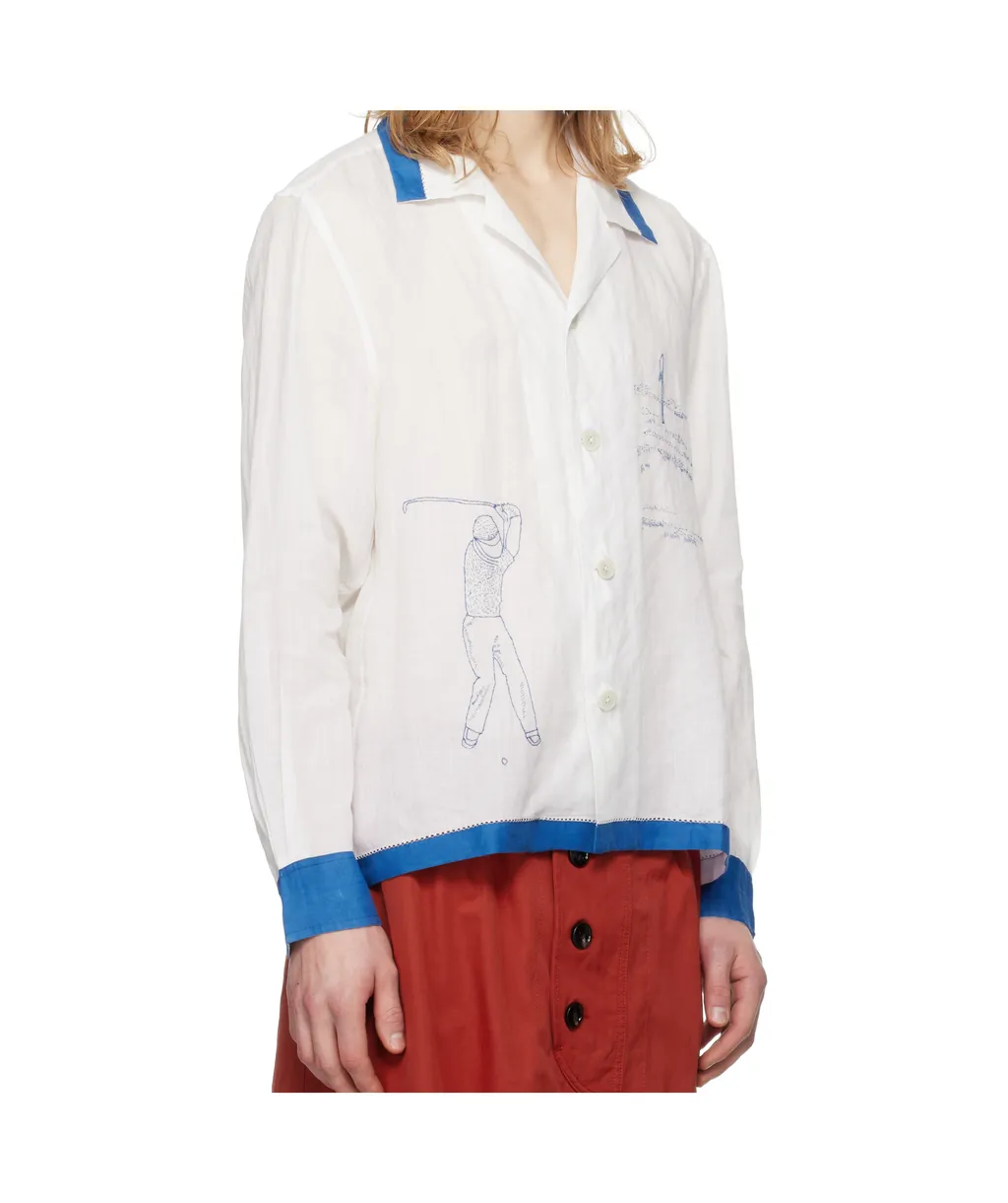 Embroidered Linen Shirt
