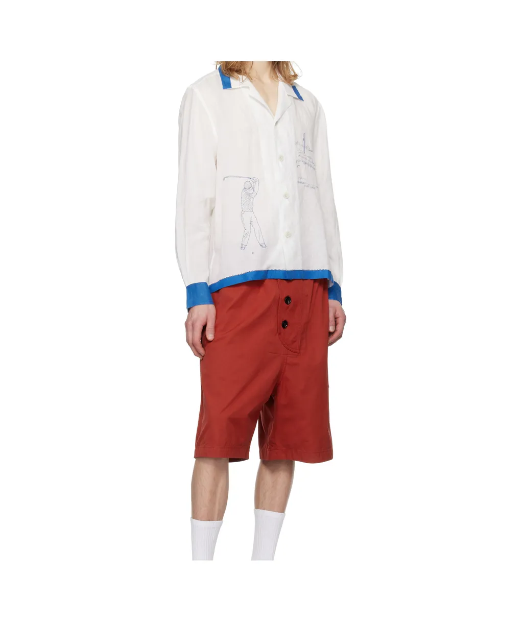Embroidered Linen Shirt