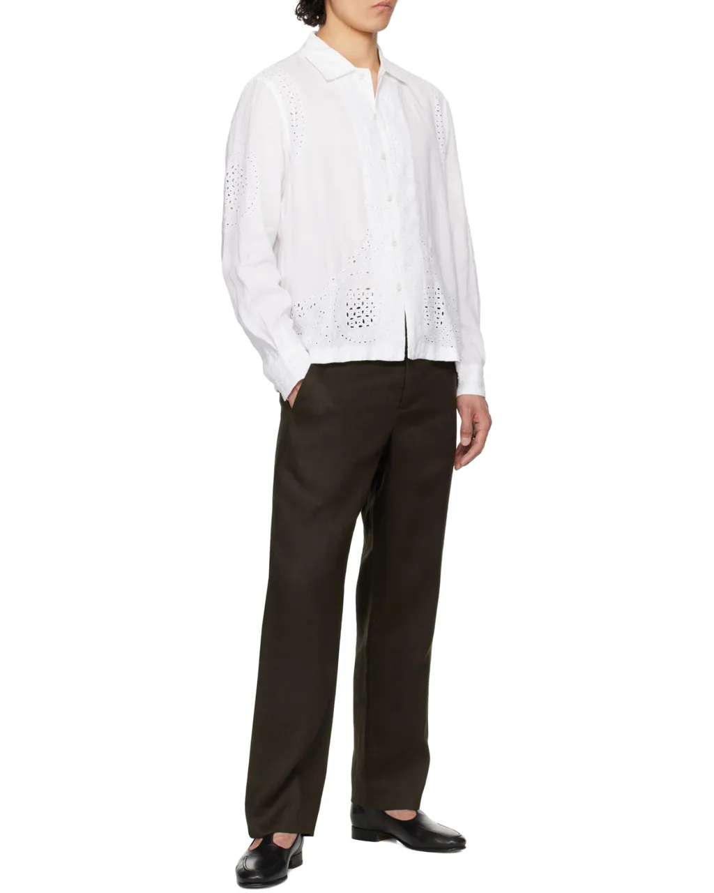 Embroidered Long Sleeve Shirt