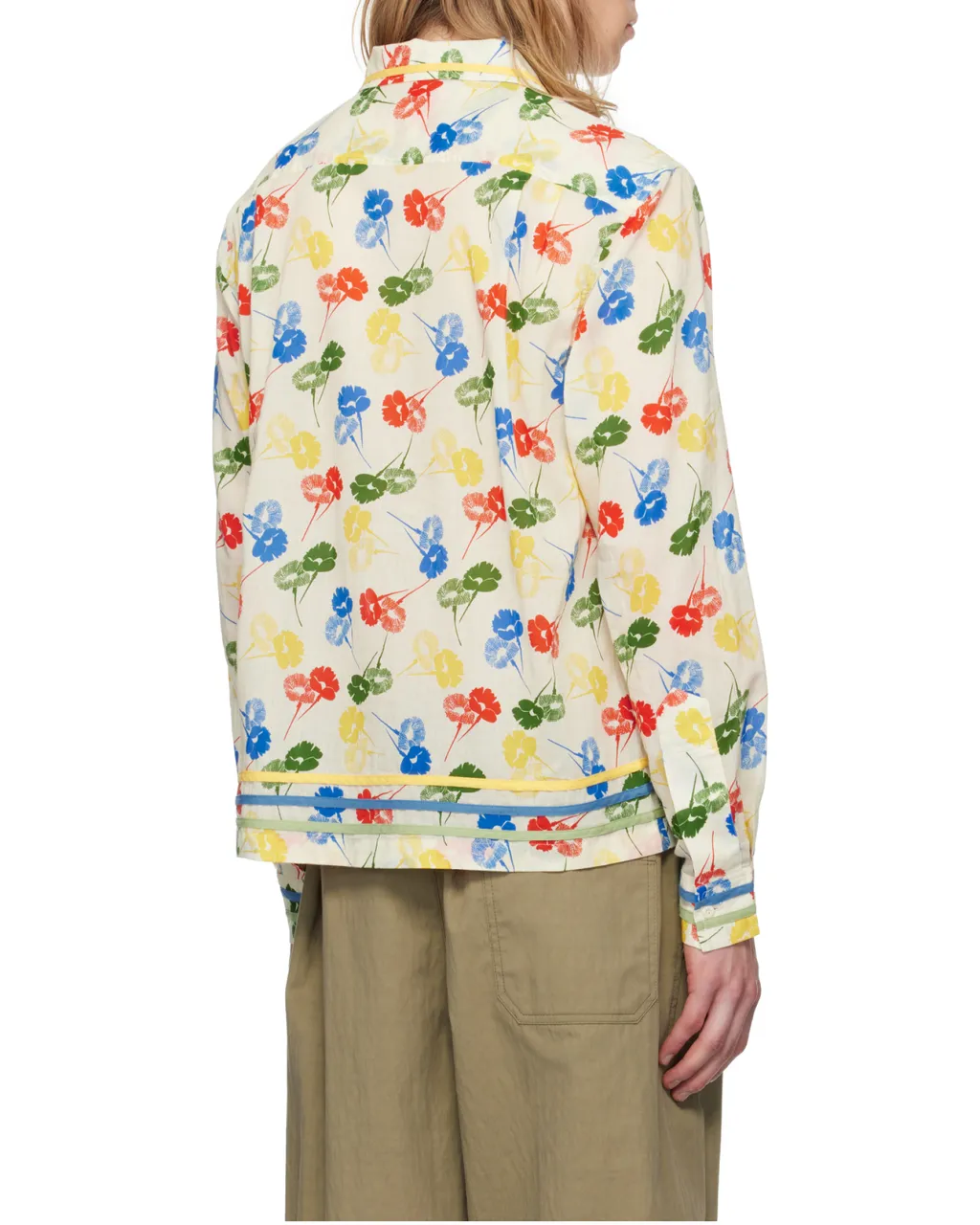 Flower Stamp Long Sleeve Shirt