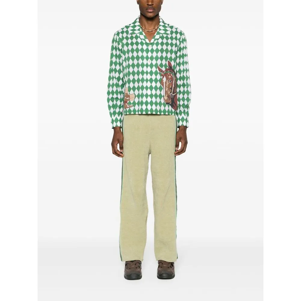 Diamond Pattern Long Sleeve Shirt
