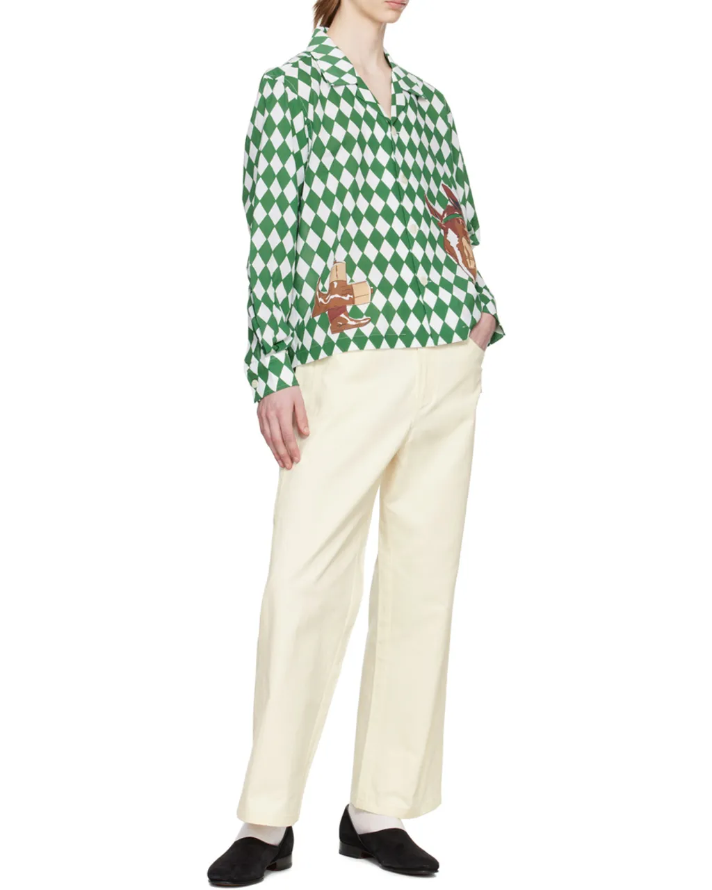 Diamond Pattern Long Sleeve Shirt