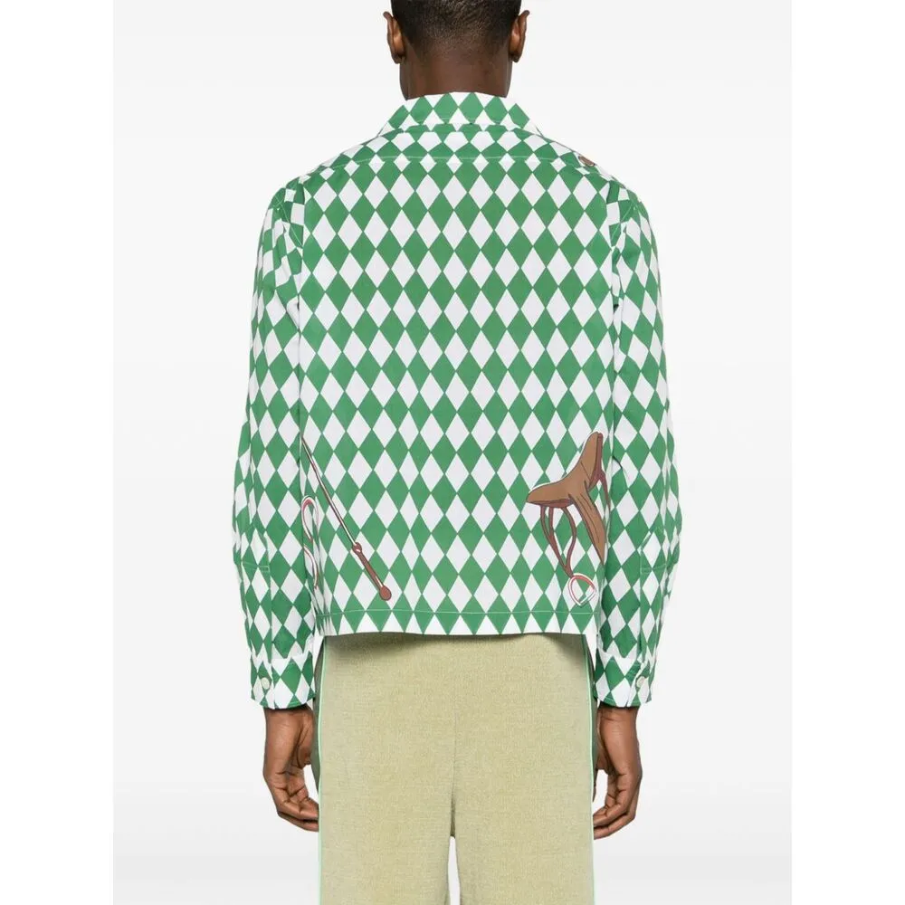 Diamond Pattern Long Sleeve Shirt