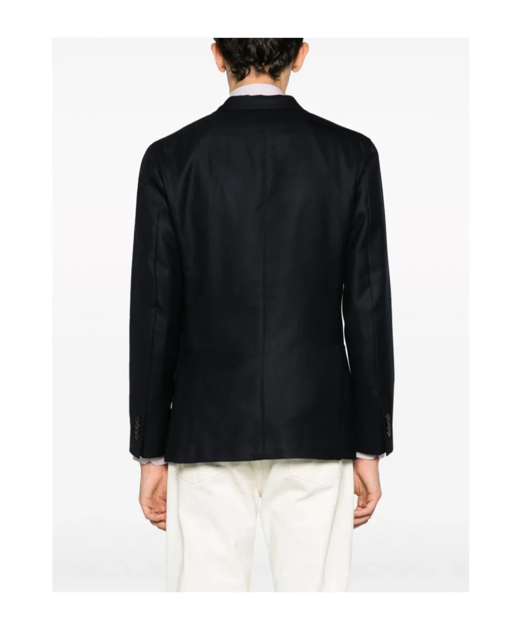 Peak-Lapels Double-Breasted Blazer