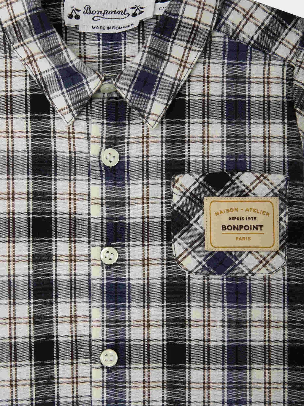 Long-Sleeved Checked Shirt
