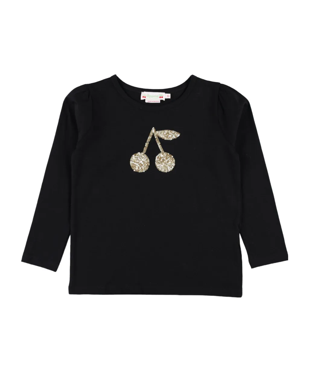 Sequin-Embellished Long-Sleeved T-Shirt