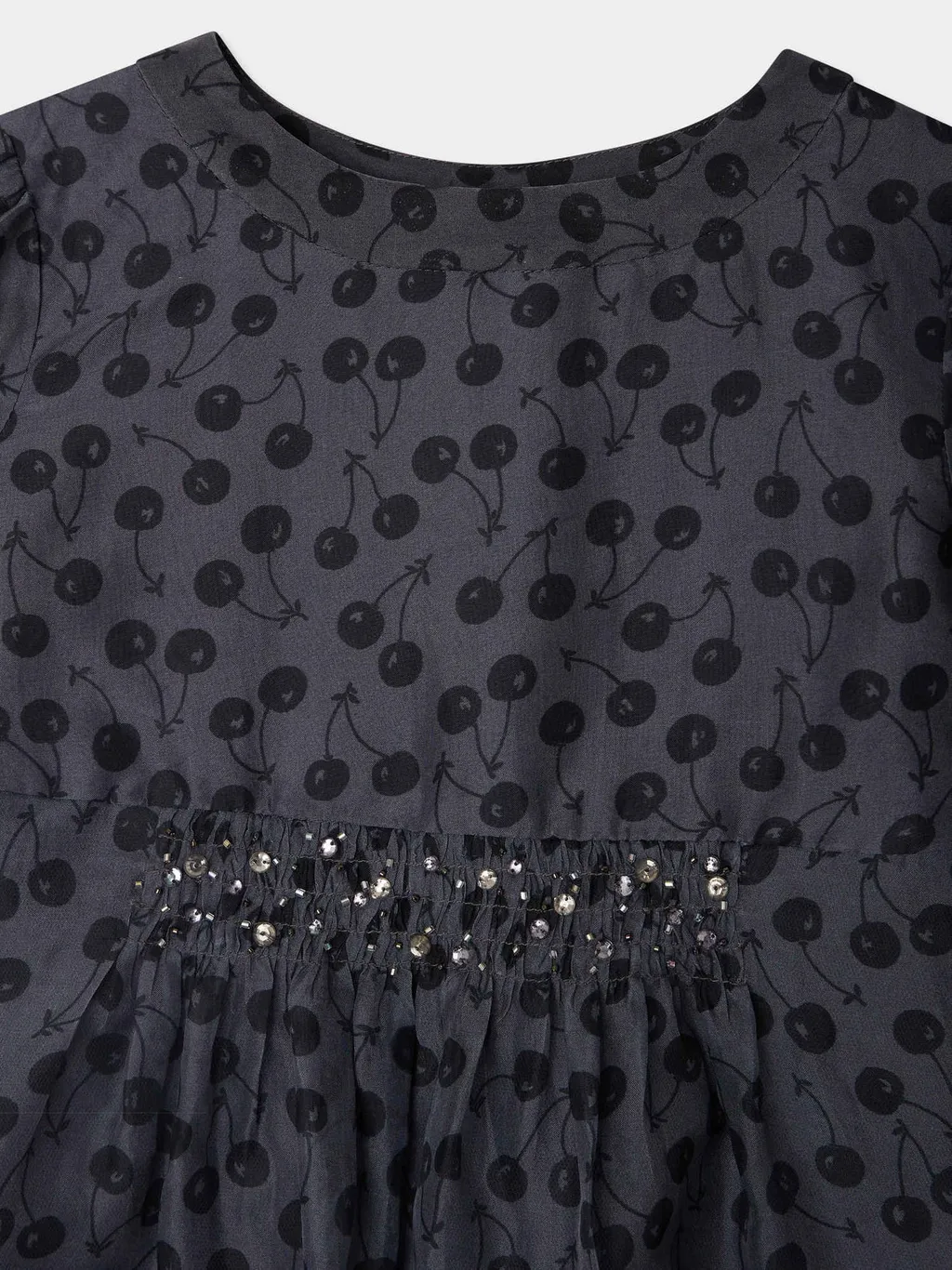 Junia Cherry Print Pleated Dress