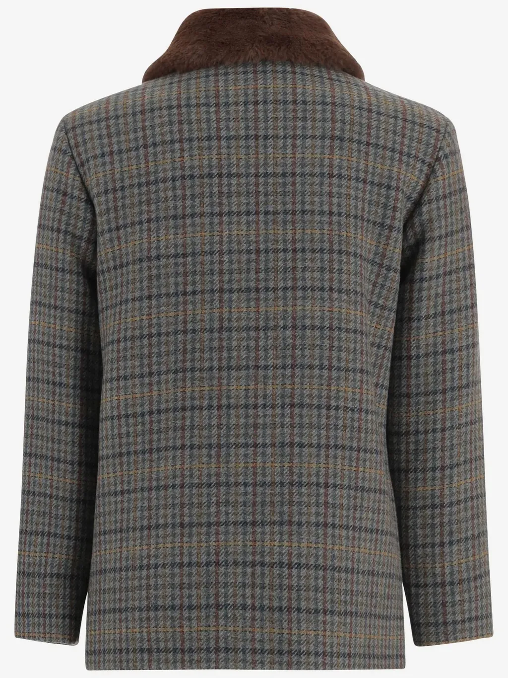 Checked Buttoned Jacket