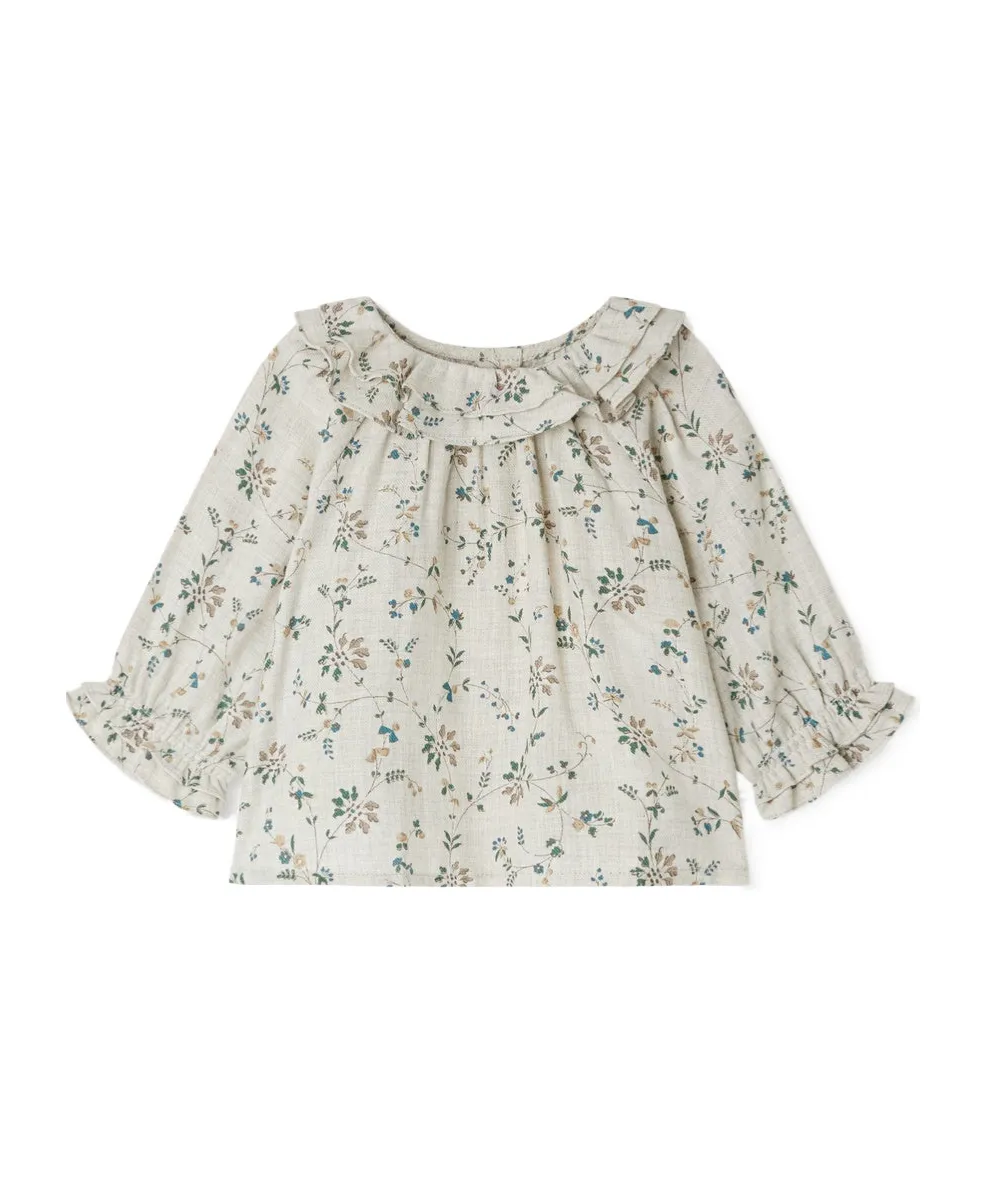 Floral-Print Blouse