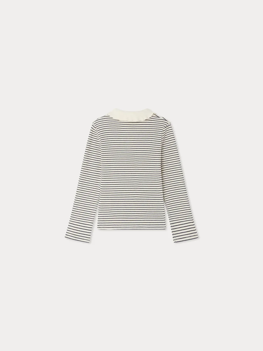Logo Patch Striped Polo Shirt