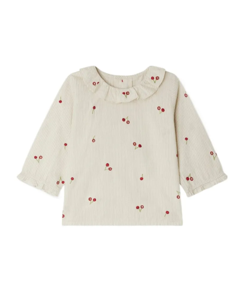 Ganiti Cherry Embroidered Blouse
