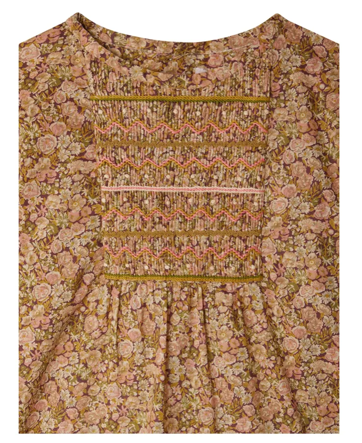 Juliette Floral Printed Smocked Blouse