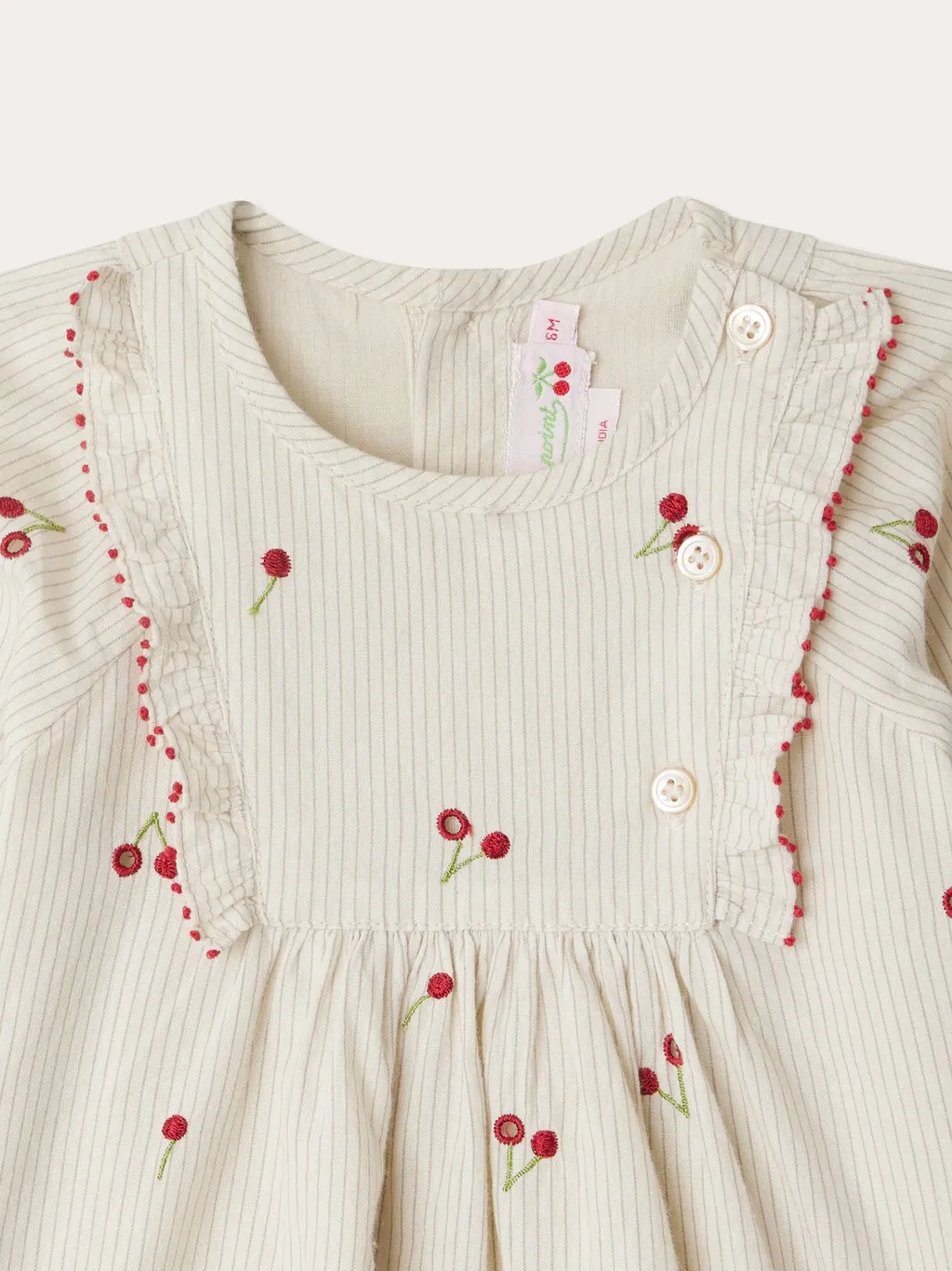 Taelia Cherry Embroidered Dress