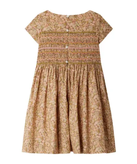 Duchesse Smocked Floral Printed Dress