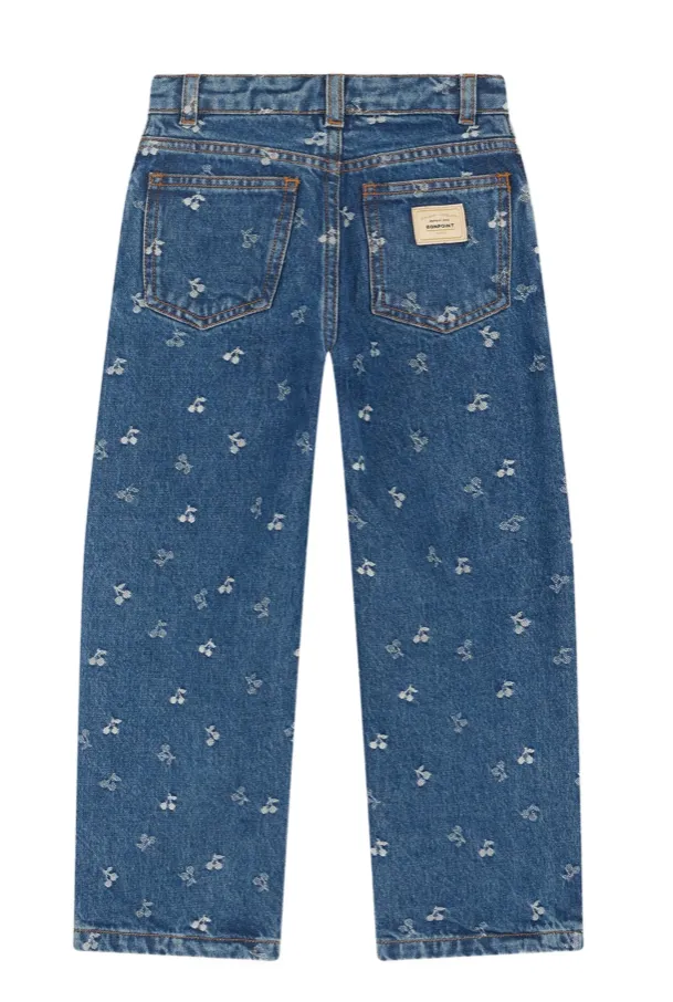 Denim Trousers With Belt Loops