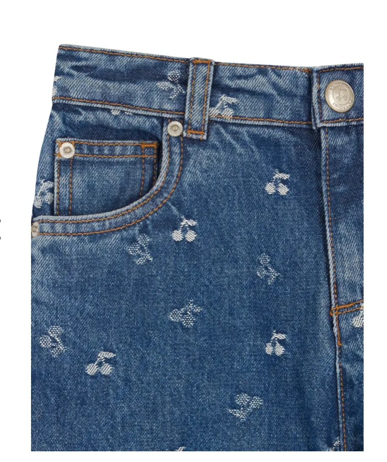 Denim Trousers With Belt Loops