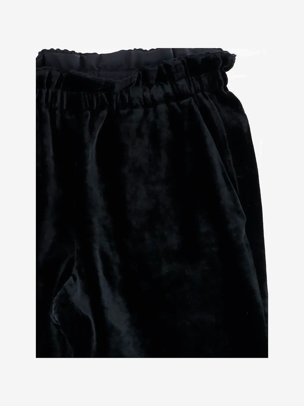 Elastic-Waist Velvet Trousers