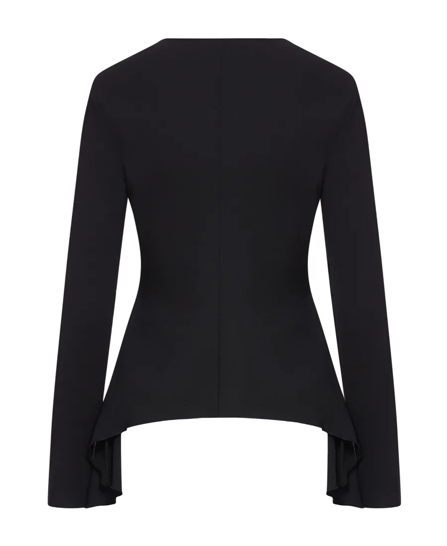 V-Neck Long-Sleeved Shirt