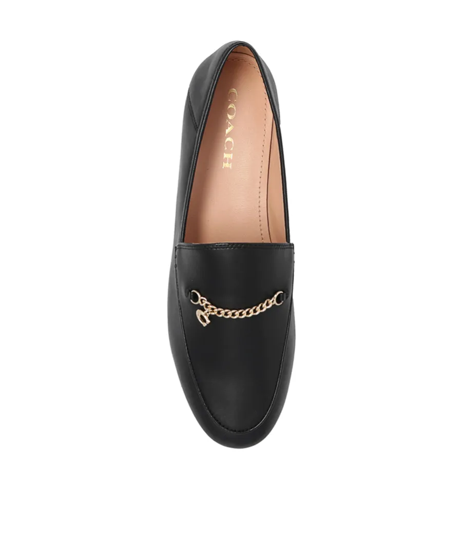 Hannah Chain-Strap Leather Loafers