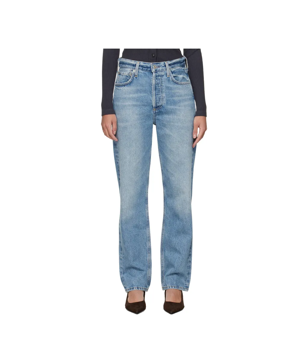 High Waist Straight Jeans