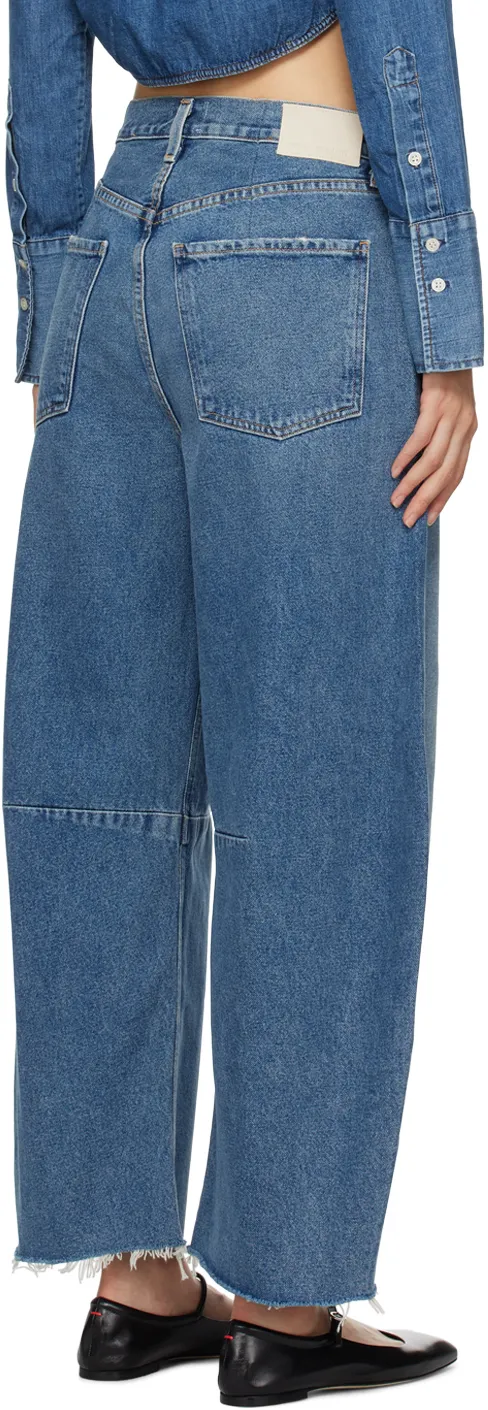 Horseshoe Wide Cotton Jeans