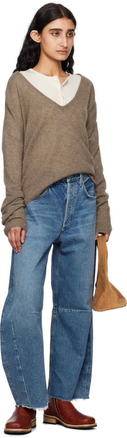 Horseshoe Wide Cotton Jeans