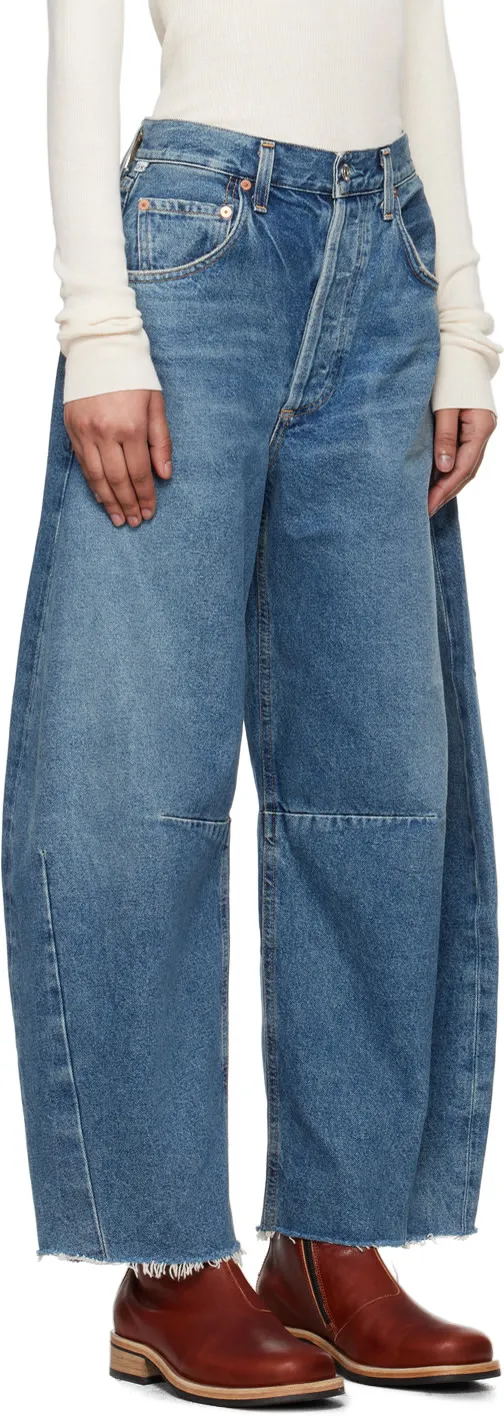 Horseshoe Wide Cotton Jeans