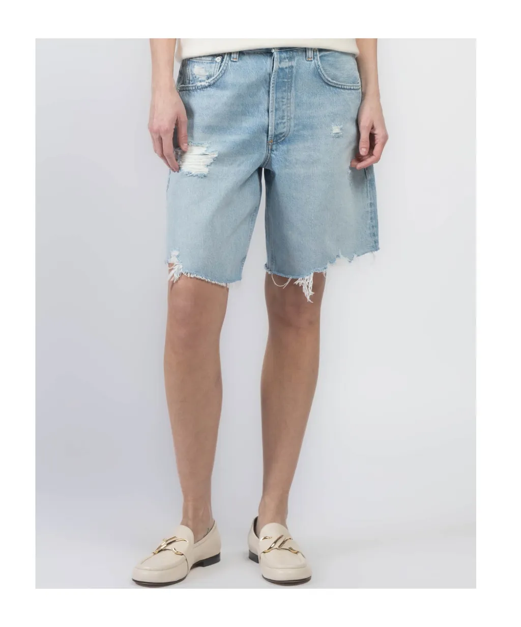 Distressed Denim Shorts