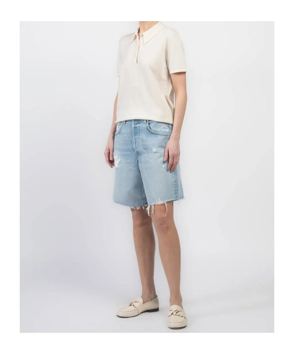 Distressed Denim Shorts