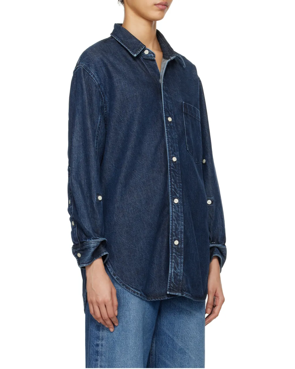 Kayla Denim Button-Up Shirt