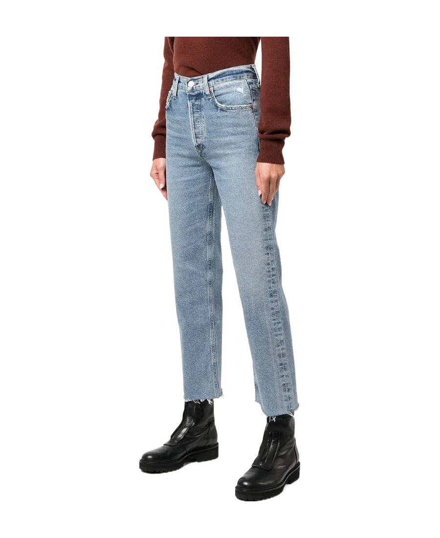 Middle Waist Logo Jeans