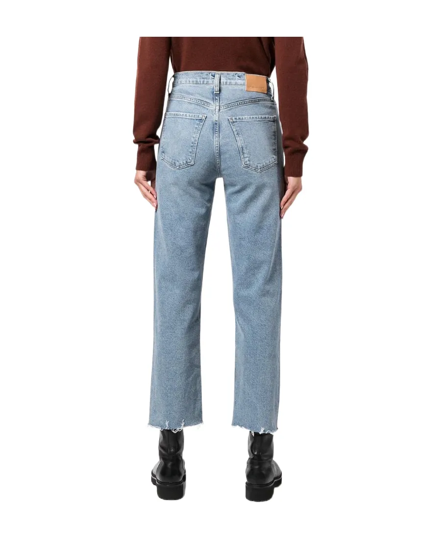 Middle Waist Logo Jeans