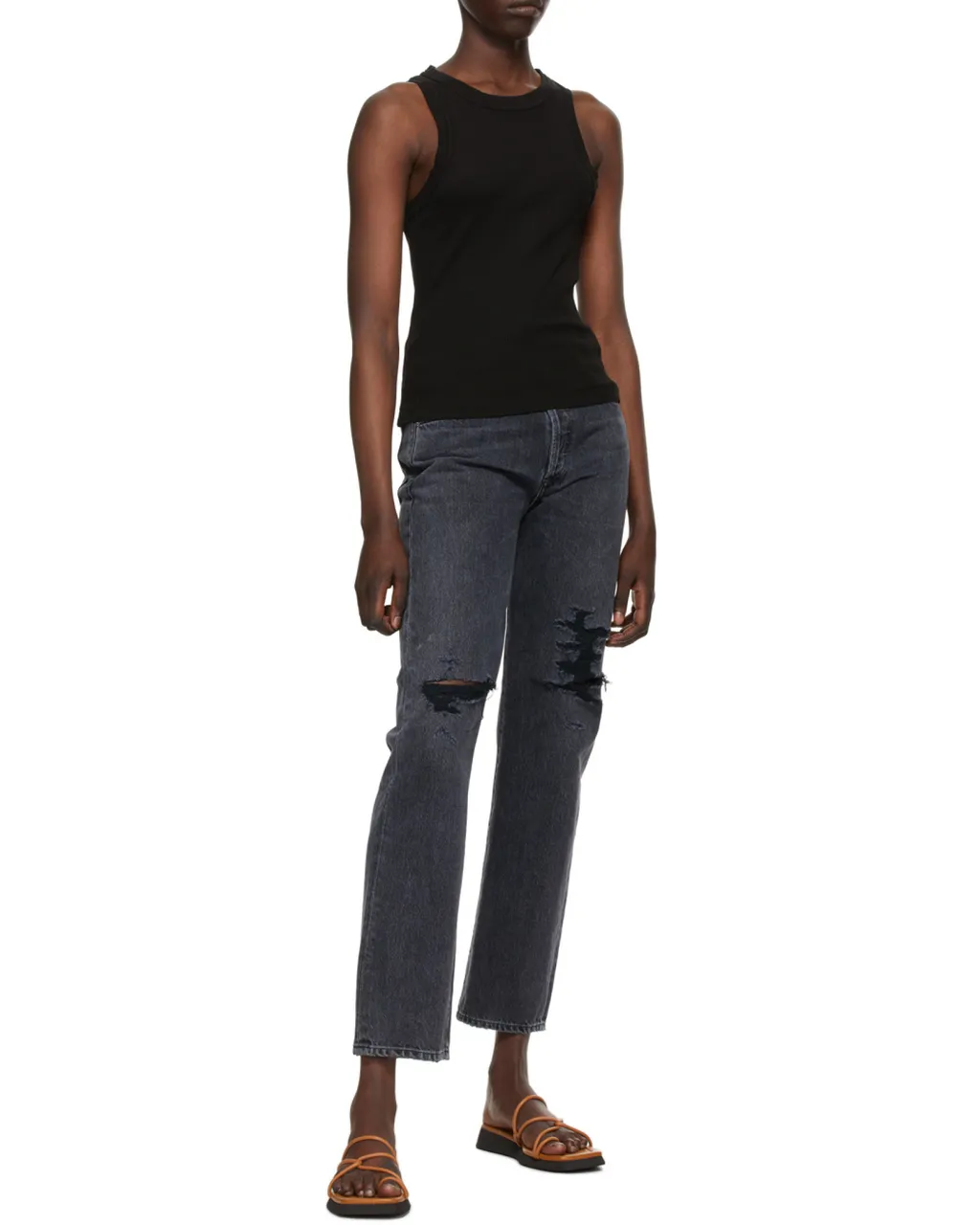 Sleeveless Ribbed Top