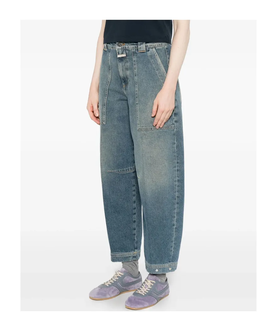 Rhannon Utility-Pocket Barrel Jeans