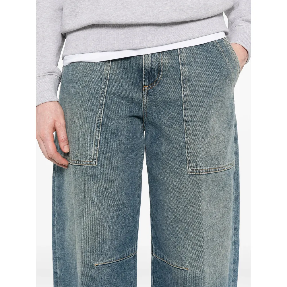 Rhannon Utility-Pocket Barrel Jeans