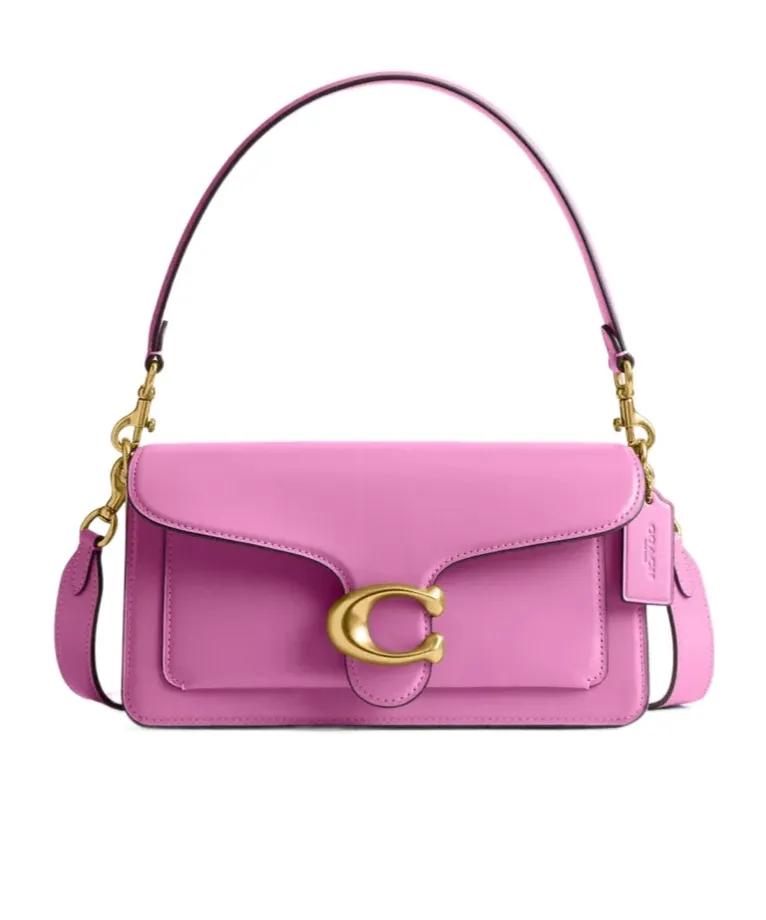 Logo Plaque Foldover Top Shoulder Bag
