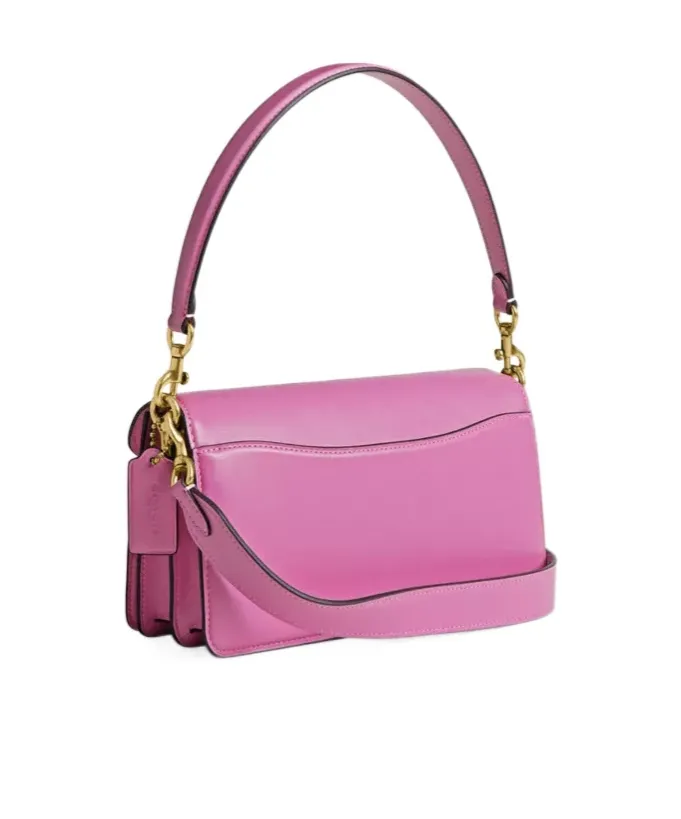 Logo Plaque Foldover Top Shoulder Bag