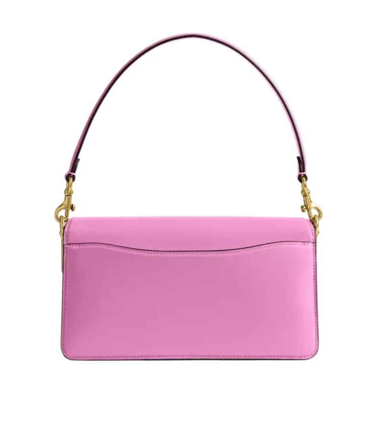 Logo Plaque Foldover Top Shoulder Bag
