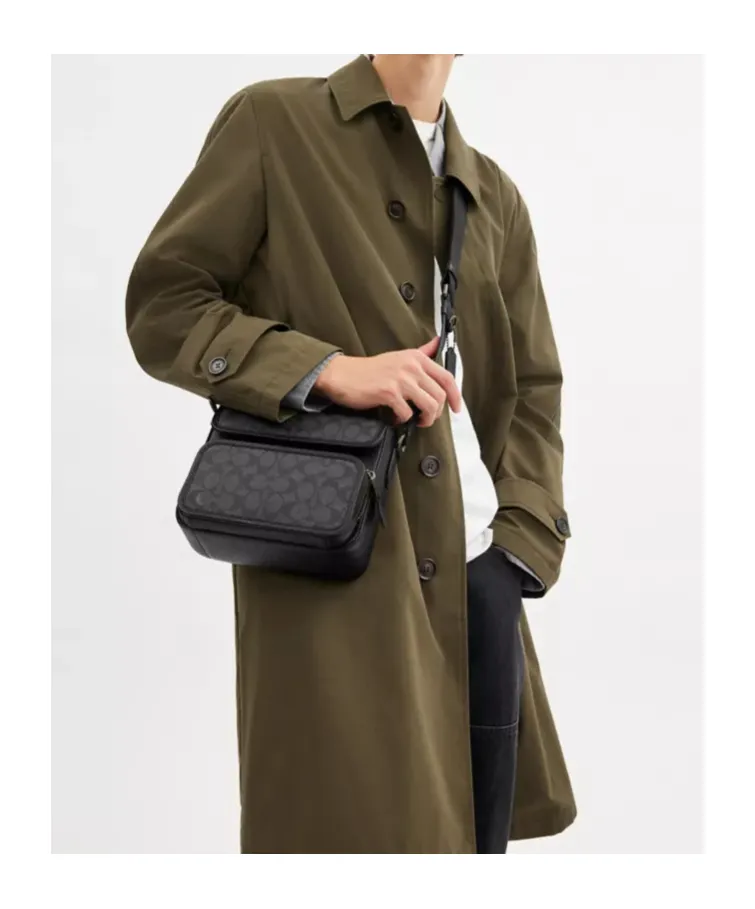 Sullivan's Signature Canvas Clamshell Crossbody Bag