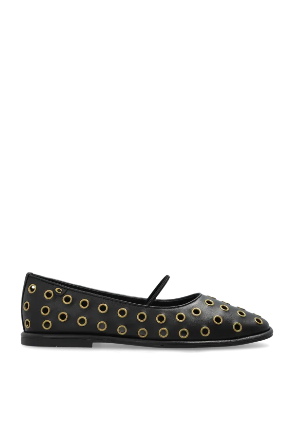 Eyelet-Detailing Ballerina Shoes
