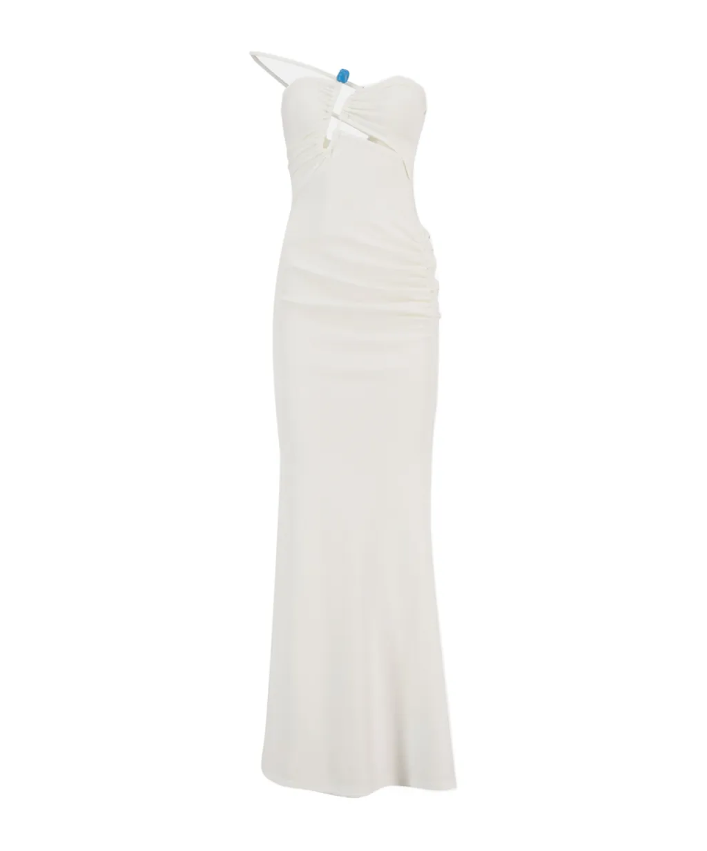 Crystal Pin Cutaway Cami Maxi Dress