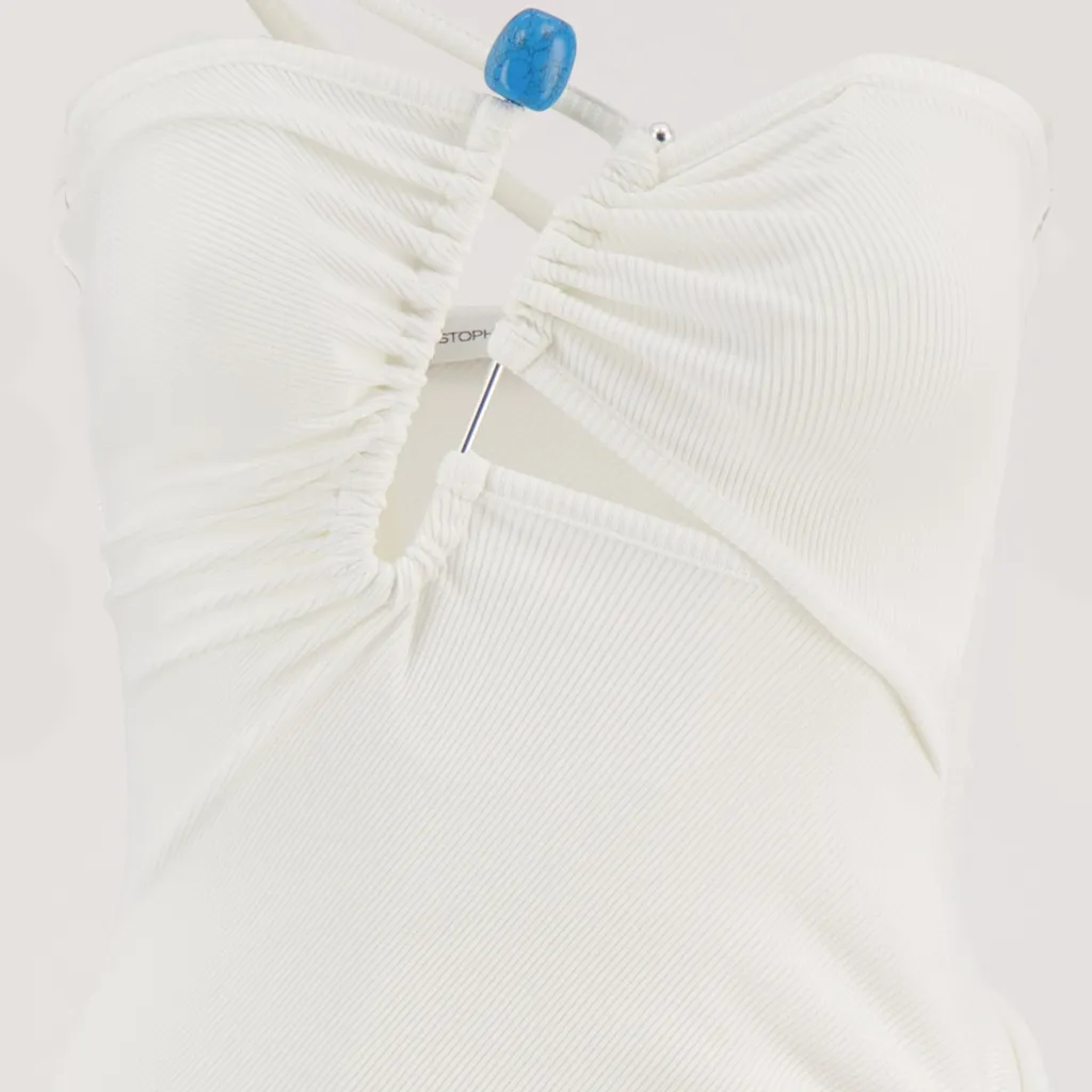 Crystal Pin Cutaway Cami Maxi Dress